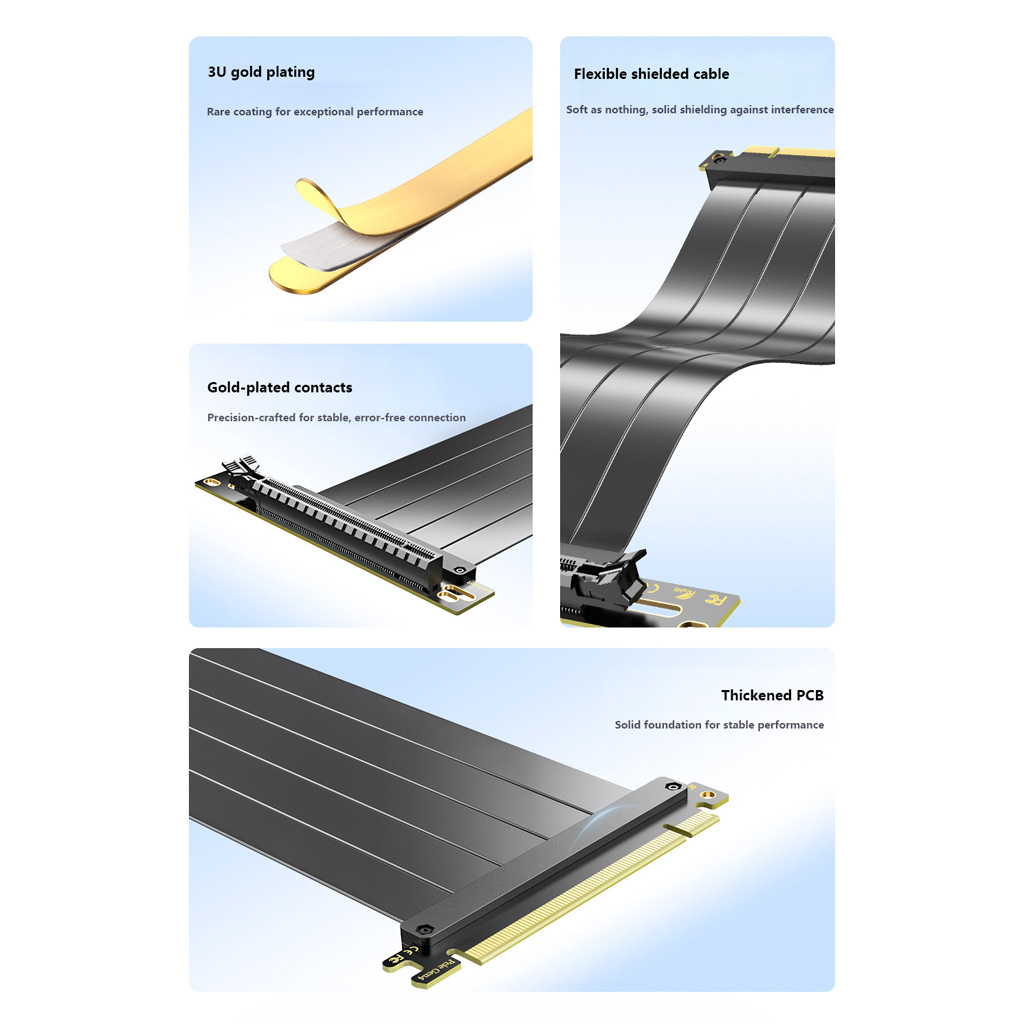 PCIe 3.0 / 4.0 X16 GPU Extensi - Pcie 4.0 X16 Riser Cable 90 Degree review and price