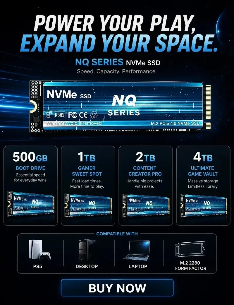 NQ SERIES NVME SSD 2TB/4TB NVM - M.2 Nvme 4Tb Pcie 4.0 Ssd review and price